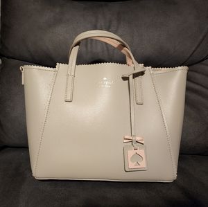 Kate Spade mini tote handbag crossbody gray